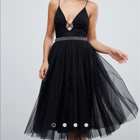 ✨ NWT ASOS Tulle Rhinestone Dress - Picture 2 of 8